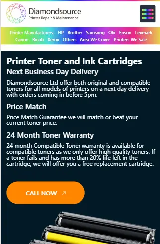 Diamond Source website mobile preview screen 1